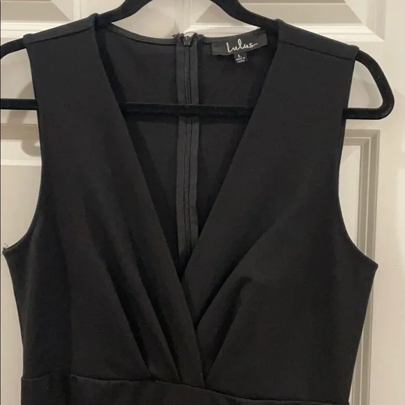 NWOT Lulu's The Simple Things Black Sleeveless Skater Dress Size Large - Picture 2 of 3